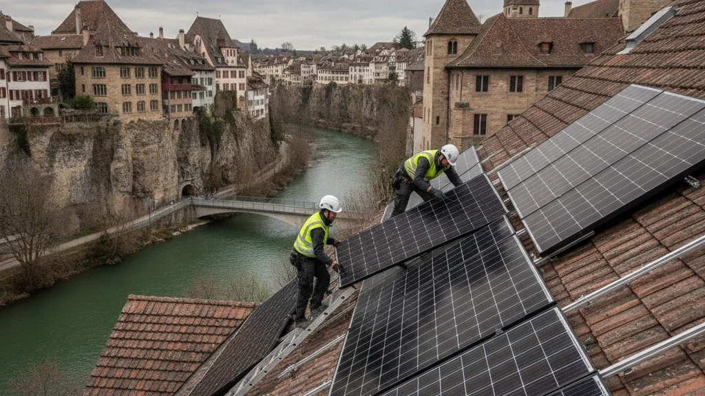 Panneaux solaires à Fribourg, Suisse romande